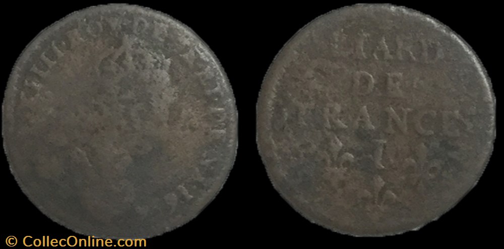 liard de France Louis XIV 1656 I monnaie royale liard de france louis xiv 1656 i
