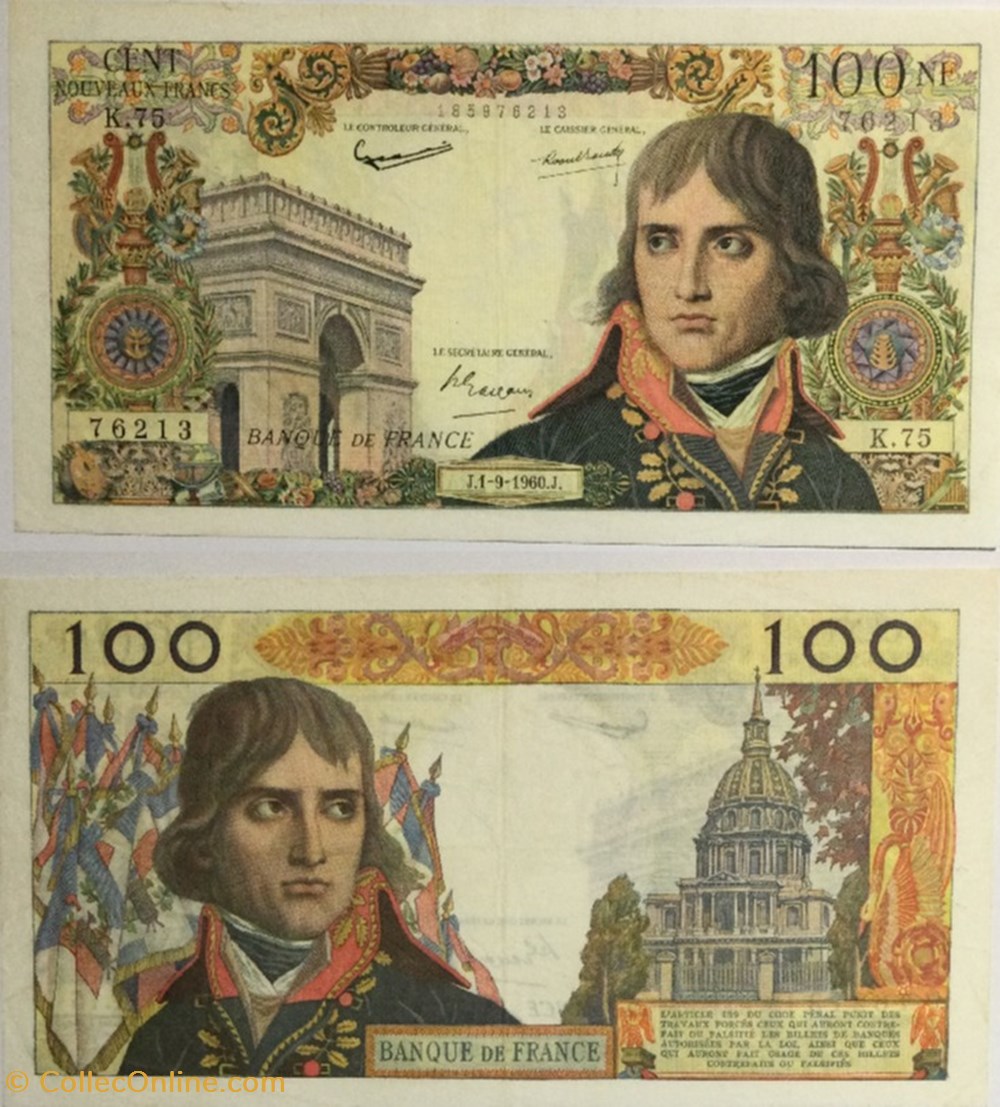 billets europe 100 nouveaux francs bonaparte france 1960 f 59 07