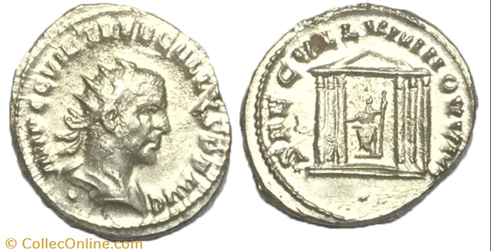 Antoninien TRÉBONIEN GALLE monnaie antique av jc ap romaine antoninien trebonien galle