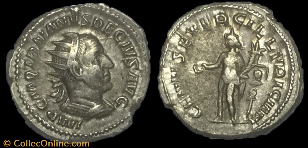 Antoninien TRAJAN DÈCE monnaie antique av jc ap romaine antoninien trajan dece
