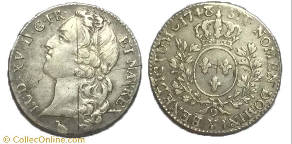 Demi-écu dit "au bandeau" monnaie france royale demi ecu dit au bandeau