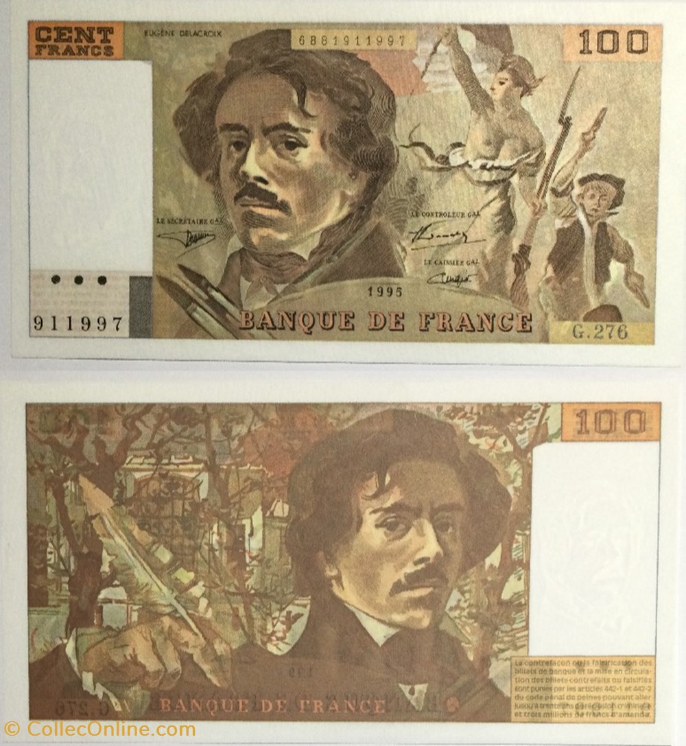 100 Francs DELACROIX FRANCE 1995 F.69ter.02b billets europe 100 francs delacroix france 1995 f 69ter 02b