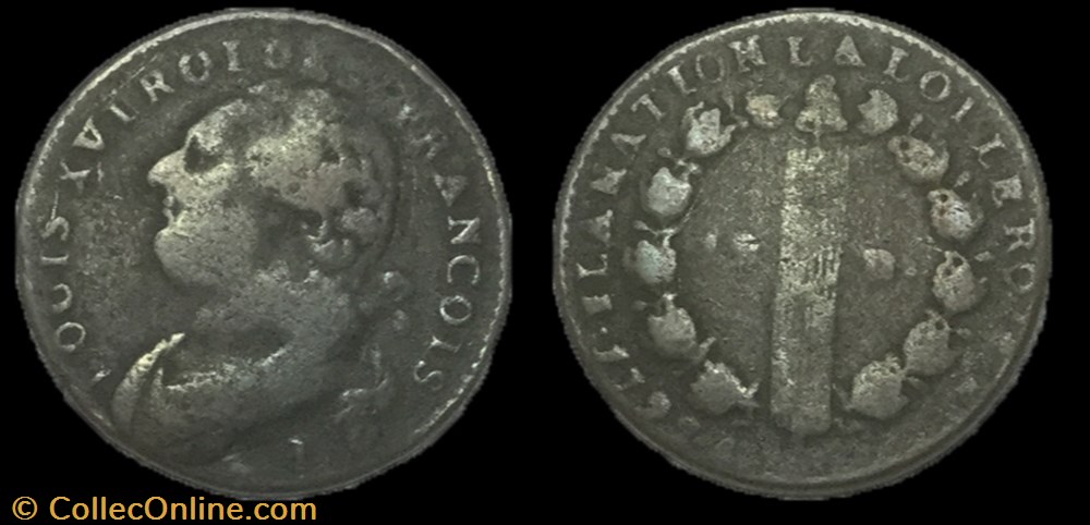 monnaie france royale 12 deniers dit au faisceau louis xvi 1791 i