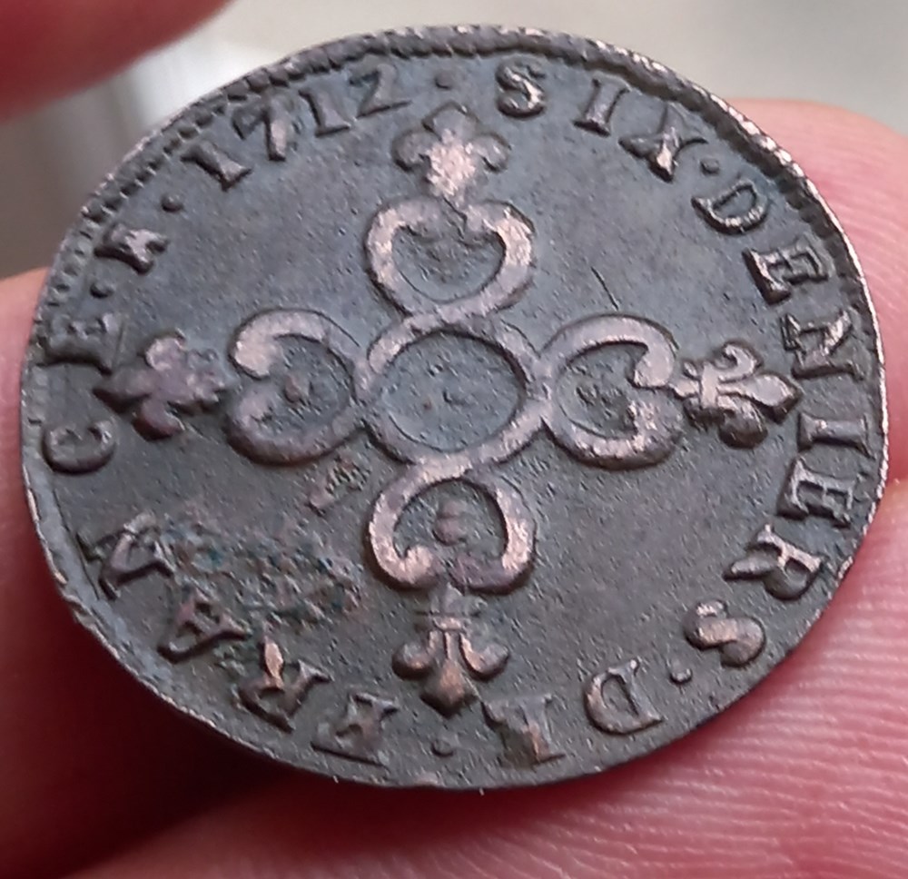 monnaies europe medievale royales six deniers de france dit dardenne louis xiv 1712 n montpellier