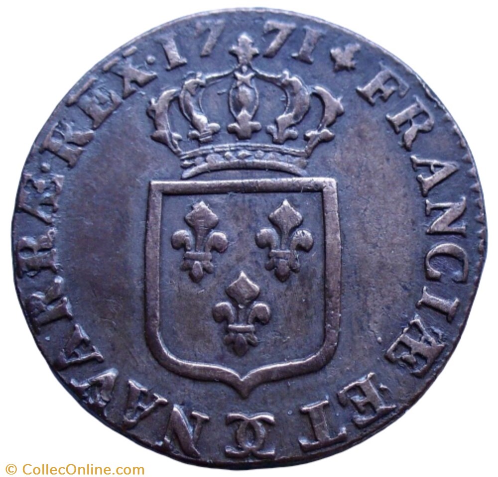 monnaie france royale sol a la vieille tete louis xv 1771 cc besancon