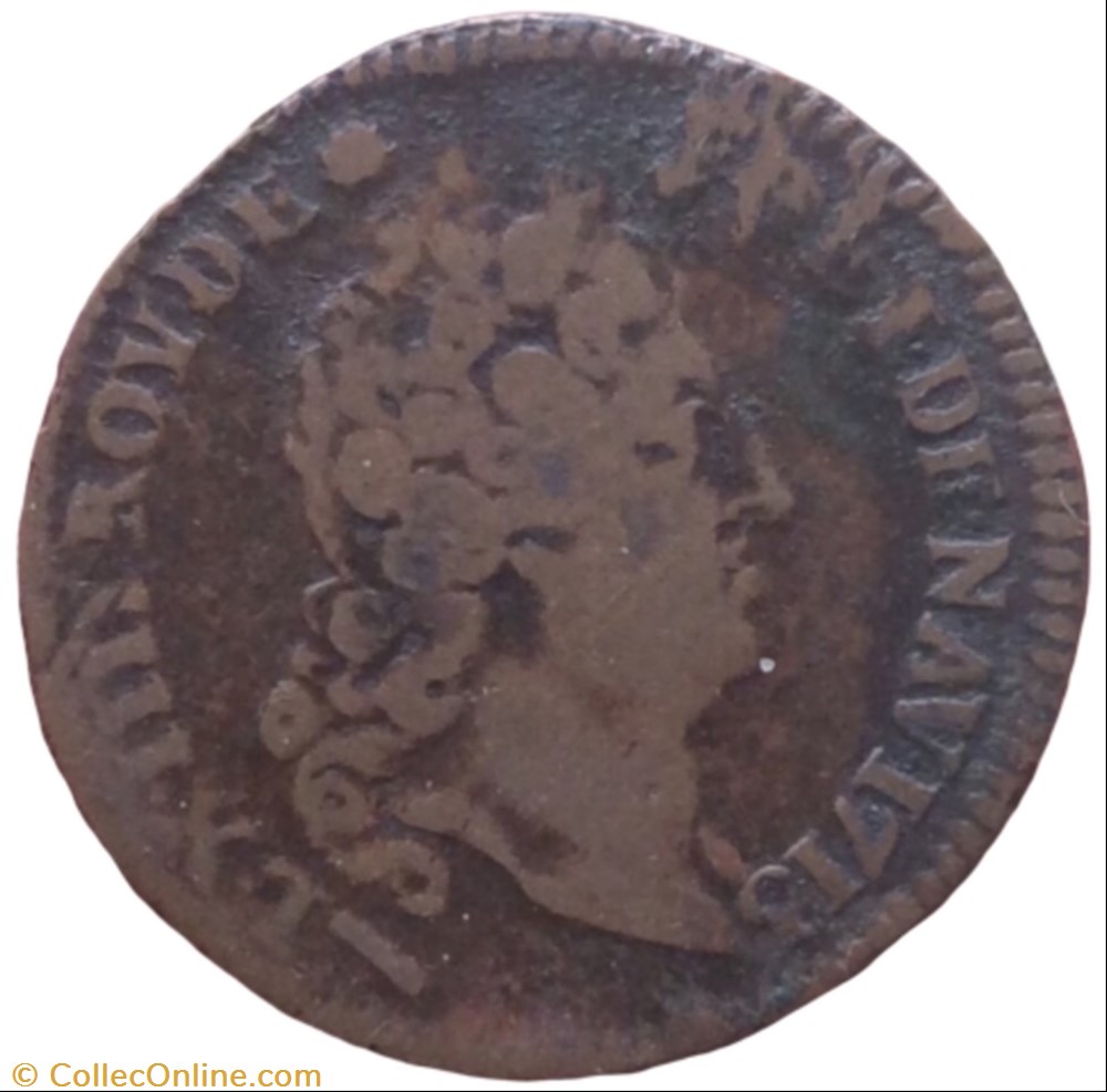 Liard de Lille Louis XIV 1713 W monnaie france royale liard de lille louis xiv 1713 w
