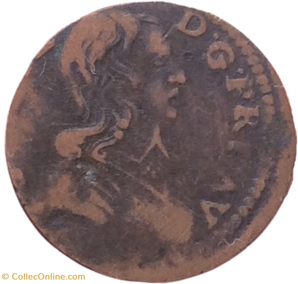 Denier tournois Guillaume IX de Nassau 1651 monnaie france feodale denier tournois guillaume ix de nassau 1651