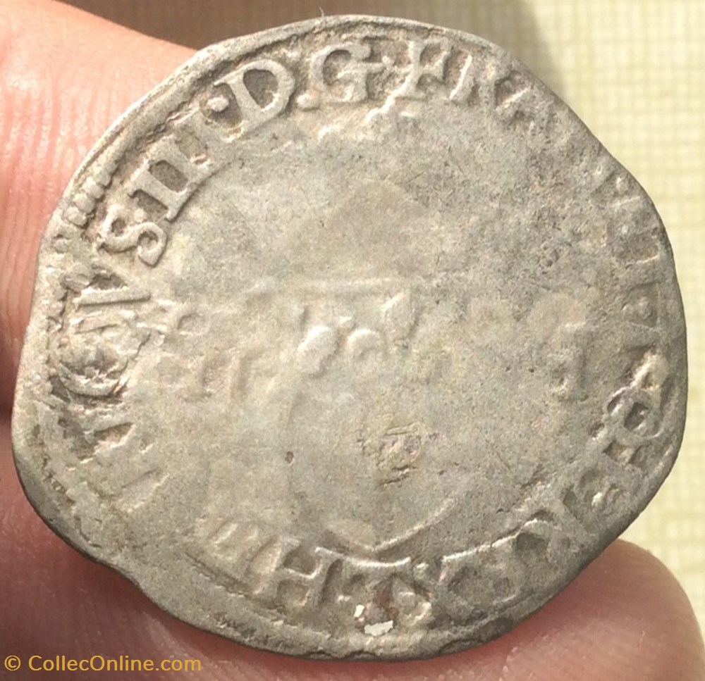 Douzain de Henri III 1577 T Nantes monnaie france royale douzain de henri iii 1577 t nantes
