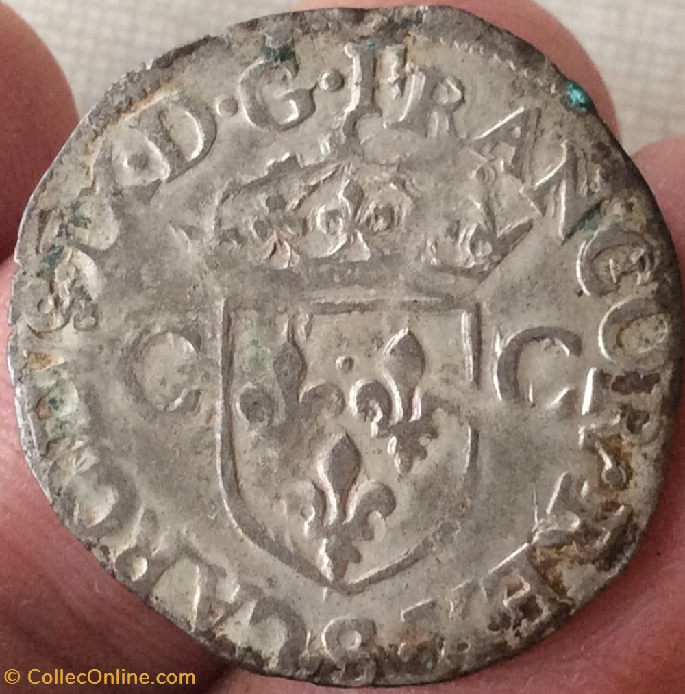 Douzain aux 2 C de Charles IX 1573 S Troyes monnaies europe medievale france royales douzain aux 2 c de charles ix 1573 s troyes