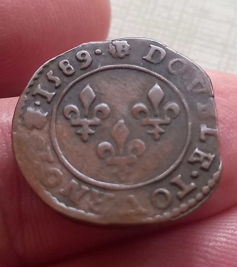 monnaies europe medievale a france royales double tournois henri iii 1589 c st lo