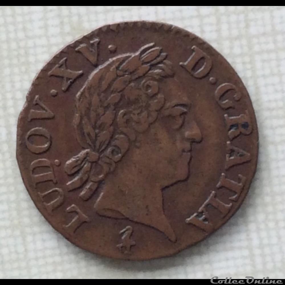 Liard à la vieille tête Louis XV 1768 A Paris monnaie france royale liard a la vieille tete louis xv 1768 a paris