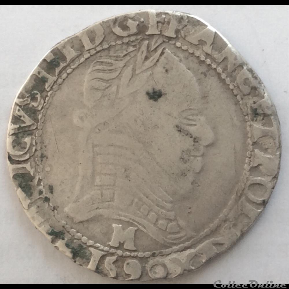 monnaies france royales demi franc henri iii la ligue 1590 m toulouse