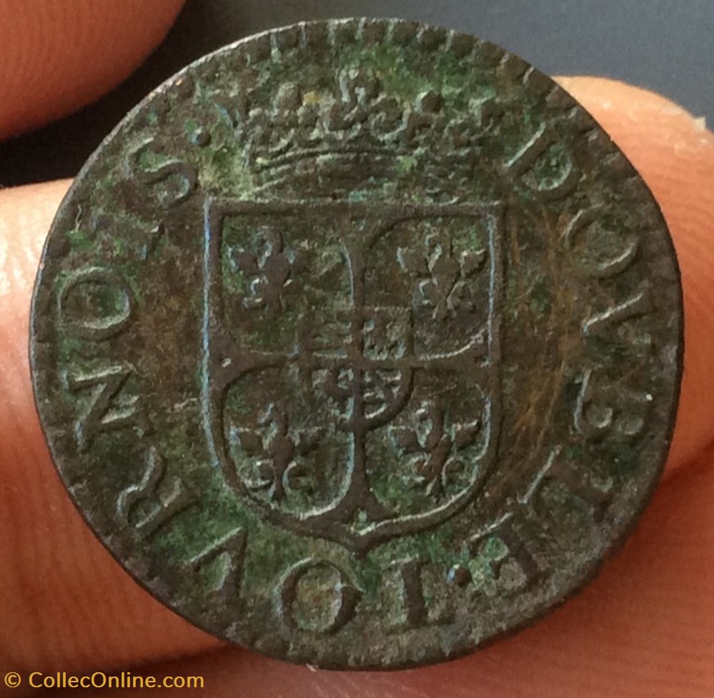 Double tournois Charles 1er 1609 monnaies europe medievale france feodales double tournois charles 1er 1609
