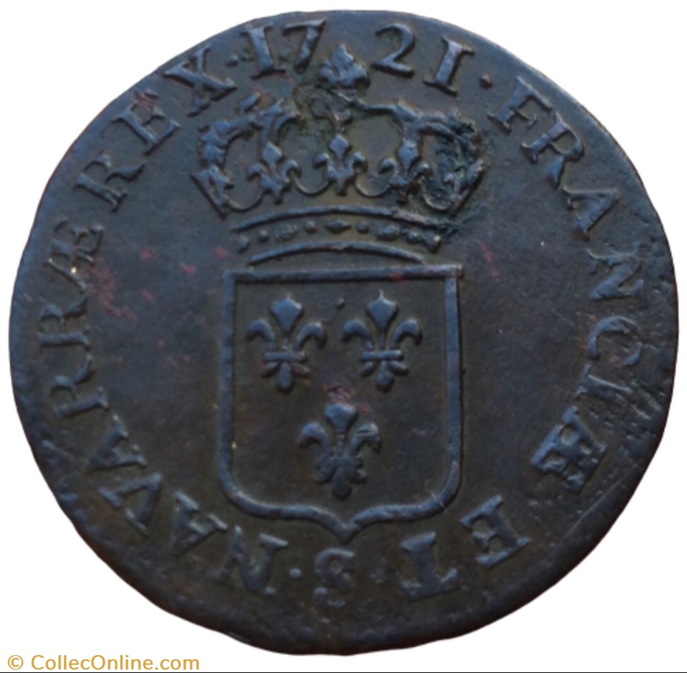 Demi Sol au buste enfantin Louis XV 1721 S Reims monnaie france royale demi sol au buste enfantin louis xv 1721 s reims
