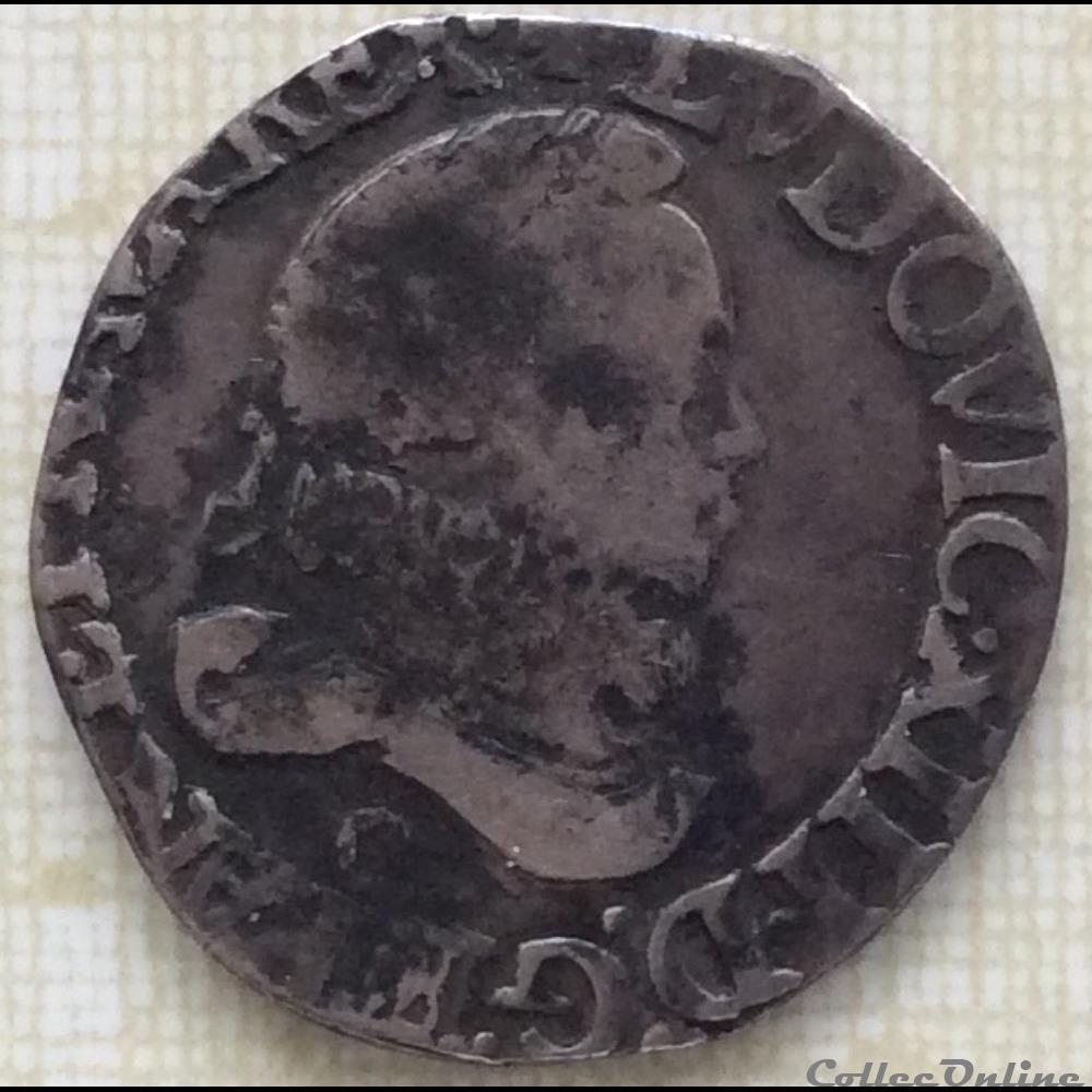 Demi franc Louis XIII 1615 Saint lô monnaie france royale demi franc louis xiii 1615 saint lo