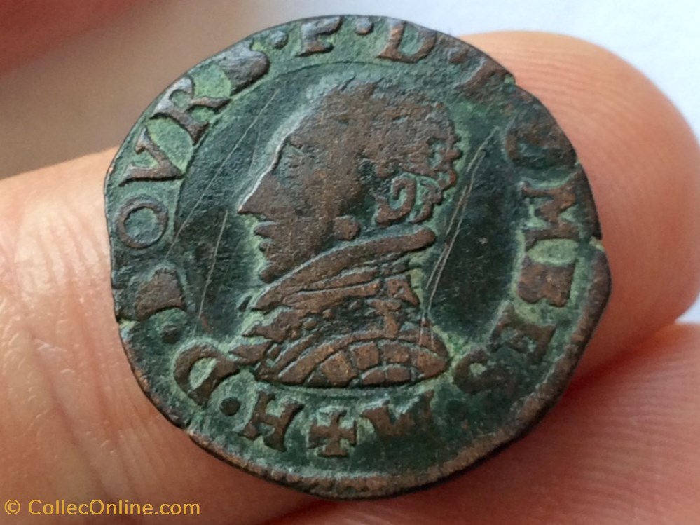 monnaies europe medievale a france feodales double tournois 1595 henri de bourbon montpensier