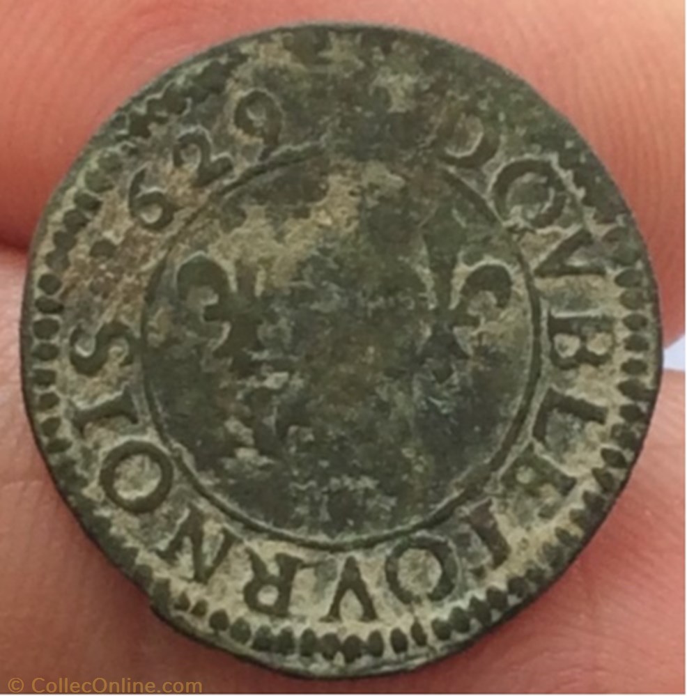 FRANÇOIS DE BOURBON-CONTI Double tournois type 17 monnaie france feodale francois de bourbon conti double tournois type 17