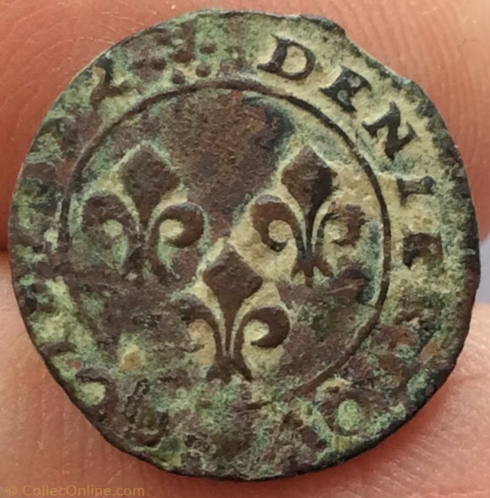 monnaie france feodale denier tournois guillaume henri de nassau 1652 type 4