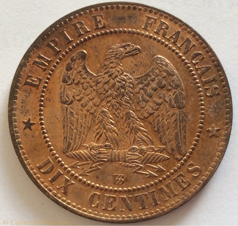 10 centimes Napoléon III 1863 BB tête laurée STRASBOURG monnaie france moderne 10 centimes napoleon iii 1863 bb tete lauree strasbourg