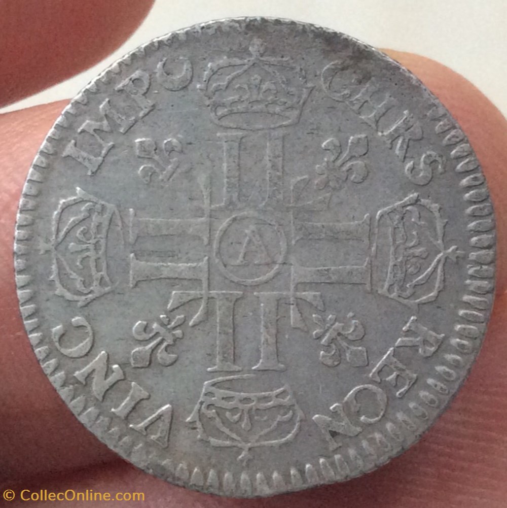 Douzième d’écu aux 8 L Louis XIV 1691 A Paris monnaies france royales douzieme d ecu aux 8 l louis xiv 1691 a paris