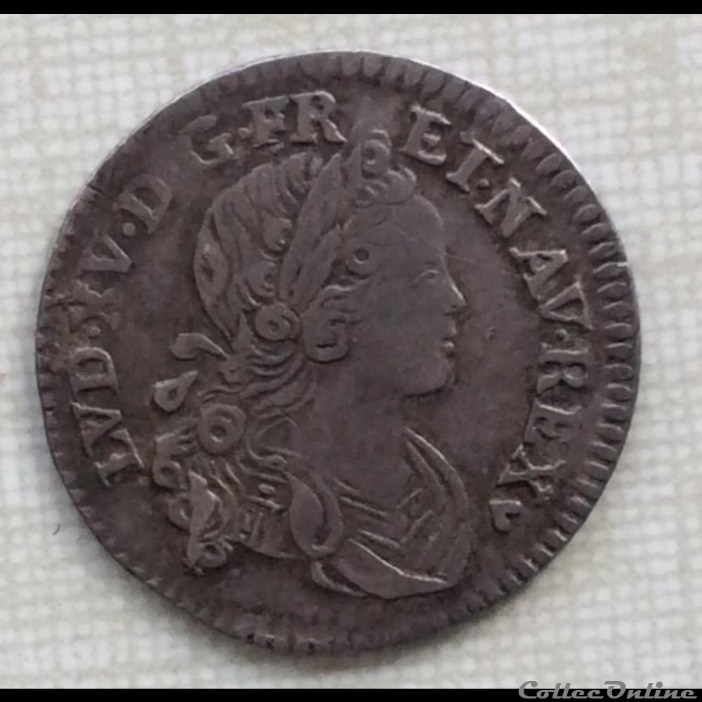 Dixième d’écu de France Navarre Louis XV 1718 BB Strasbourg monnaie royale dixieme d ecu de france navarre louis xv 1718 bb strasbourg