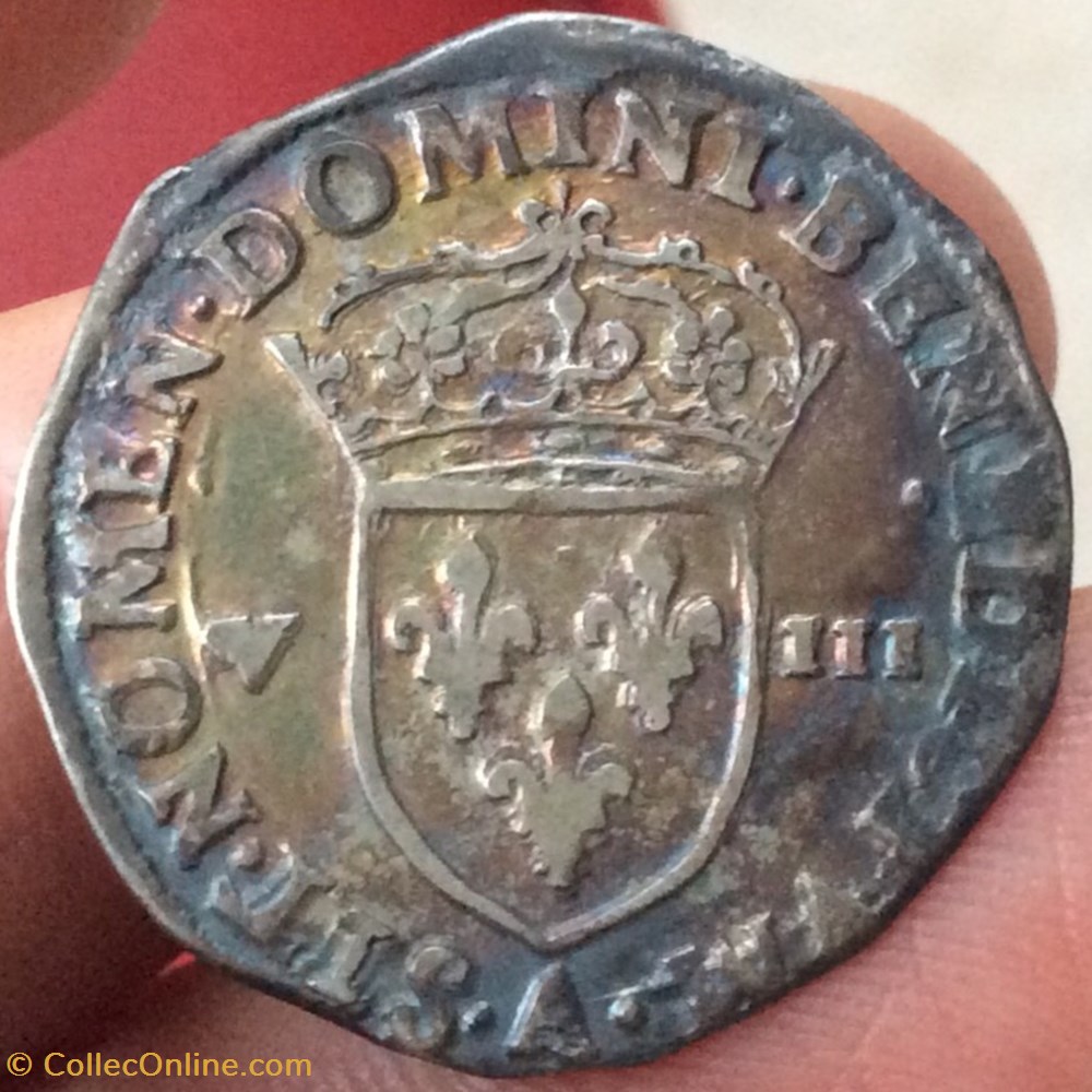 Huitième d’écu Charles X 1591 A Paris monnaies europe medievale france royales huitieme d ecu charles x 1591 a paris