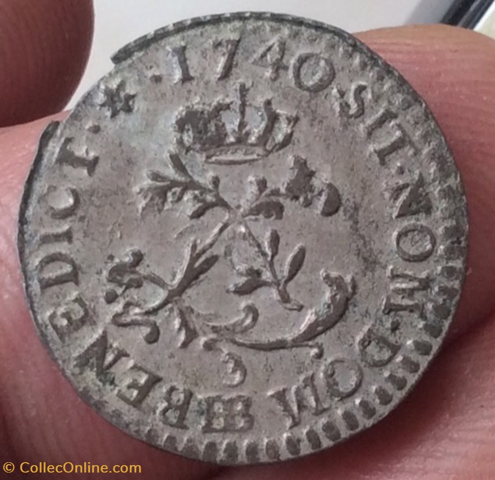 sol en billon Louis XV 1740 BB Strasbourg monnaies europe medievale france royales sol en billon louis xv 1740 bb strasbourg