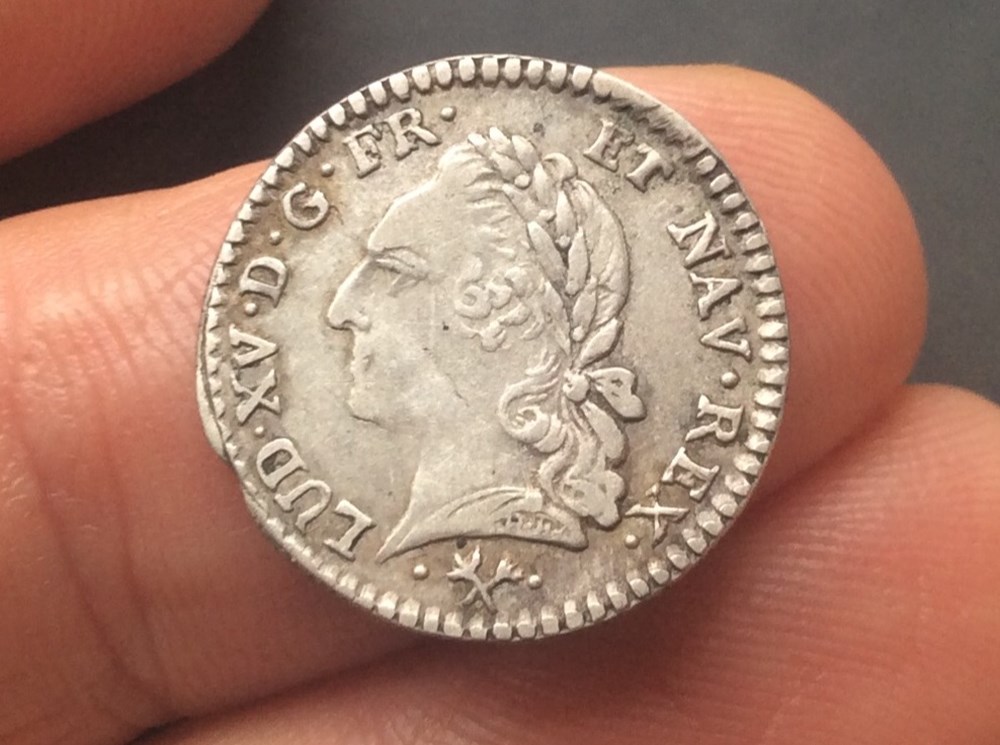 Vingtième d’écu à la tête laurée ou à la vieille tête Louis XV 1773 L Bayonne monnaies europe medievale france royales vingtieme d ecu a la tete lauree ou a la vieille tete louis xv 1773 l bayonne