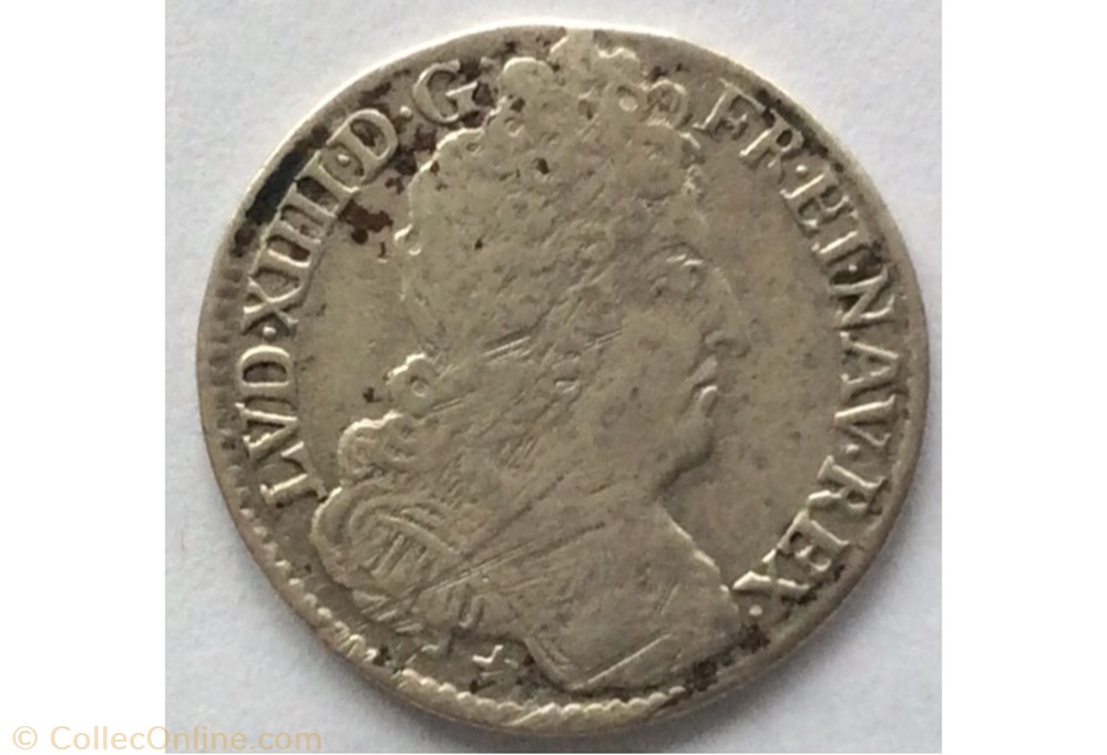 11 sols de Strasbourg Louis XIV 1710 BB monnaie france royale 11 sols de strasbourg louis xiv 1710 bb