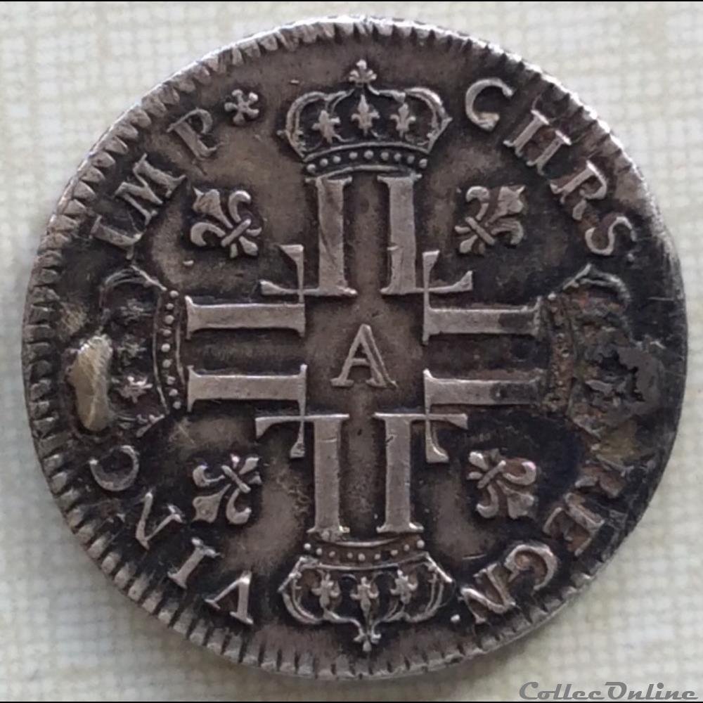 Petit Louis d’argent Louis XV 1720 A Paris monnaie france royale petit louis d argent louis xv 1720 a paris