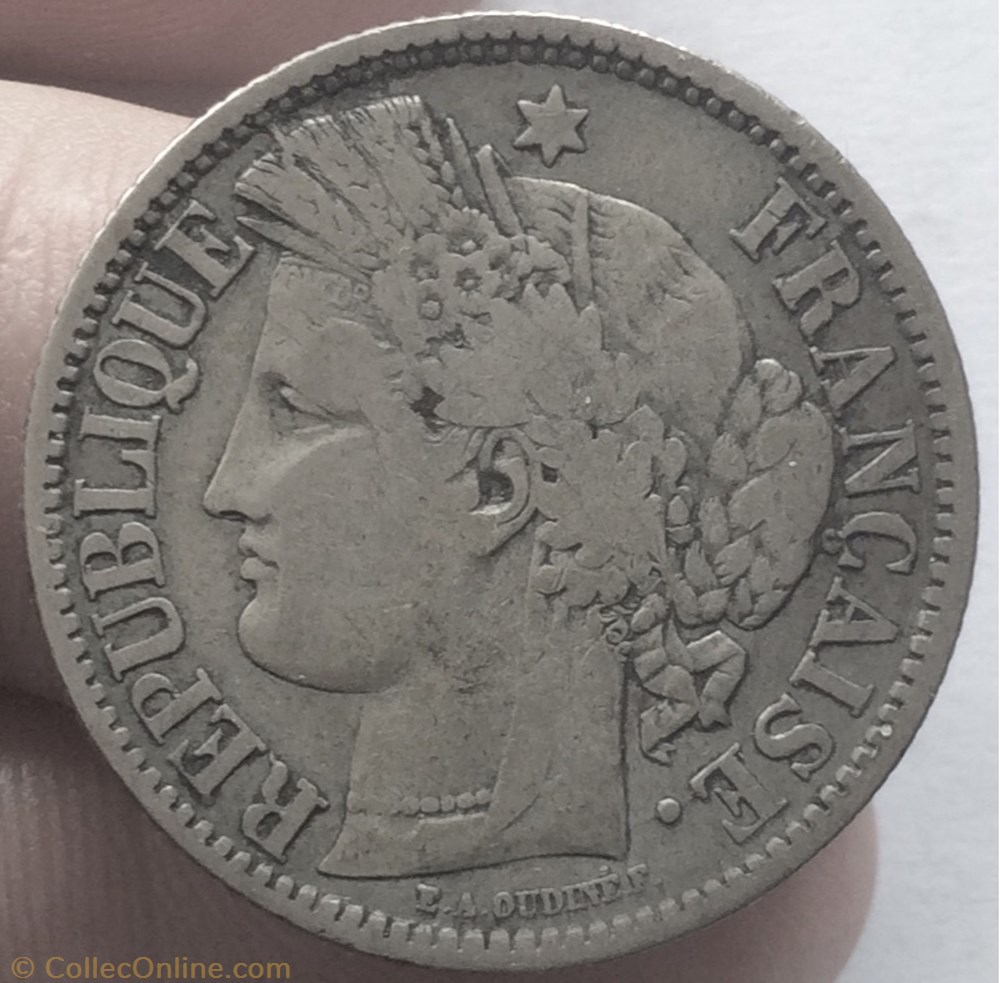2 francs Cérès sans légende 1871 K Bordeaux monnaie france moderne 2 francs ceres sans legende 1871 k bordeaux