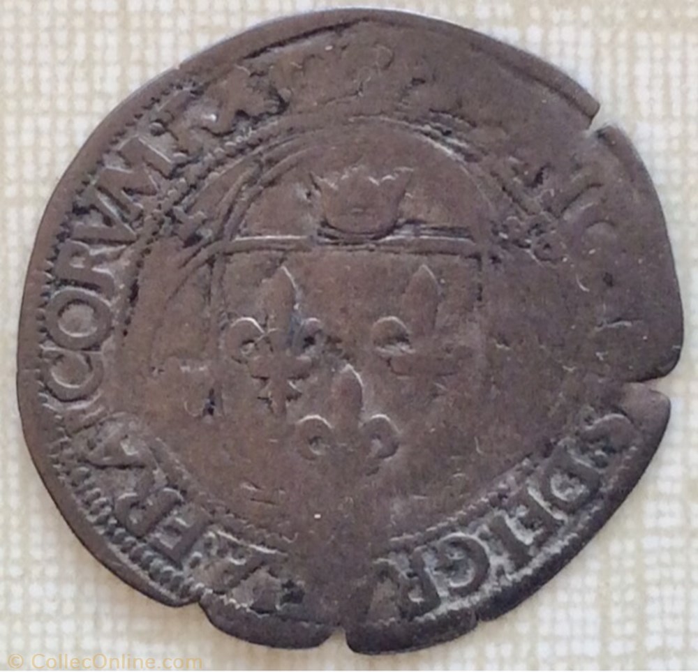 Grand blanc à la couronne François 1er Toulouse point 5e monnaie france royale grand blanc a la couronne francois 1er toulouse point 5e