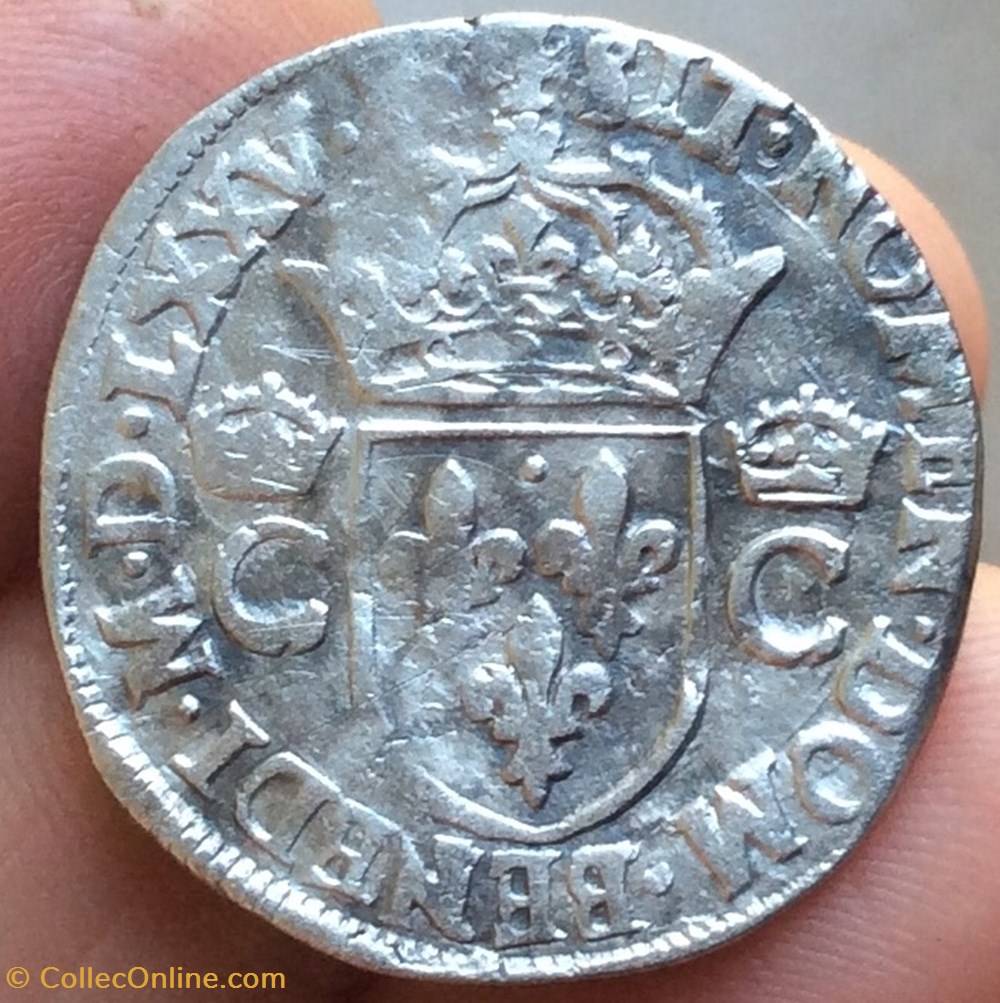 Teston de Henri III au nom de Charles VIIII MDLXXV(1575) M Toulouse monnaies france royales teston de henri iii au nom de charles viiii mdlxxv 1575 m toulouse