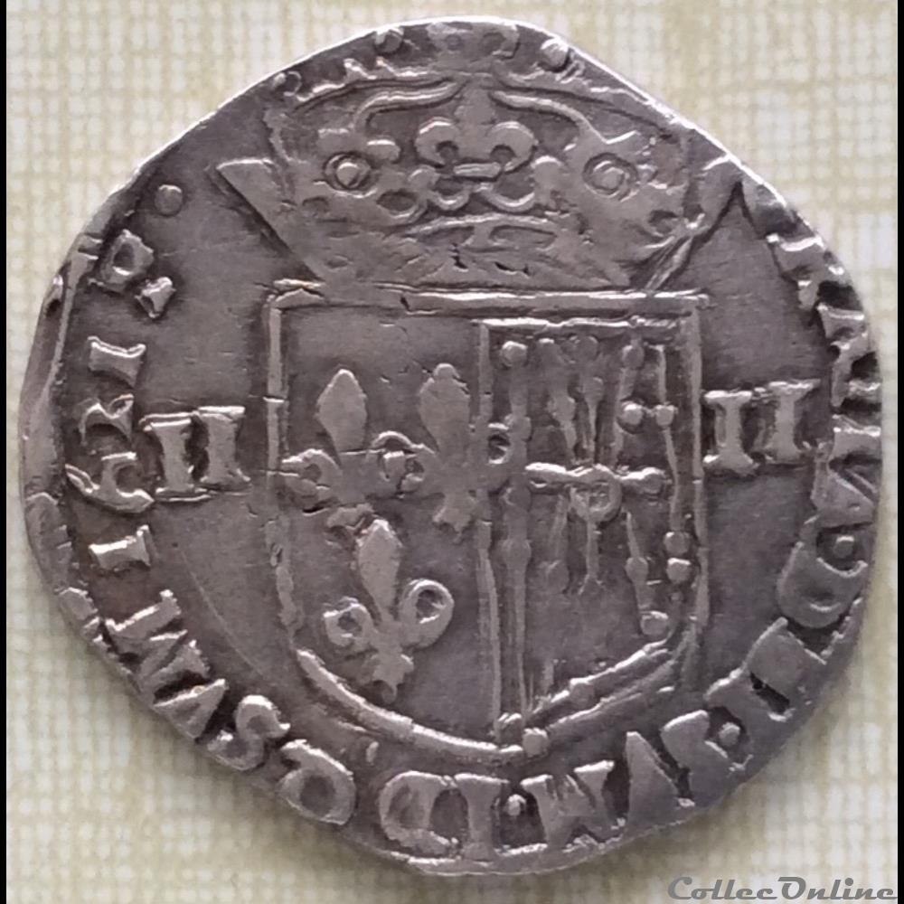 Quart d’écu de Navarre Louis XIII 1621 Saint palais monnaie france royale quart d ecu de navarre louis xiii 1621 saint palais