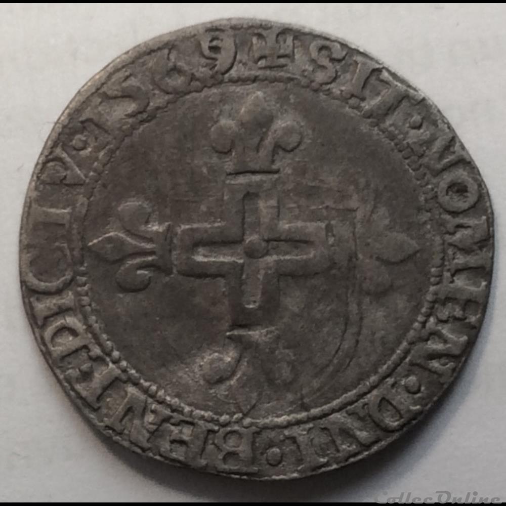monnaie france royale double sol parisis charles viiii 1569 b rouen