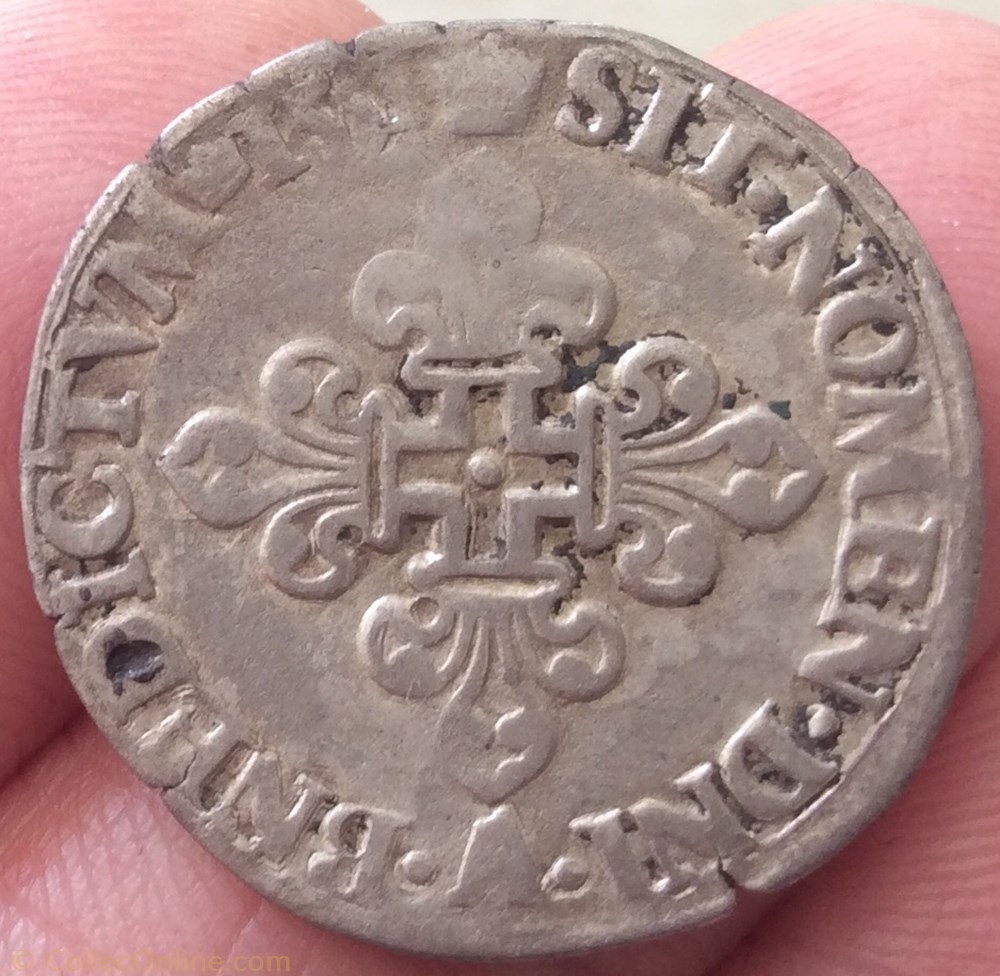 monnaie france royale sol parisis dit demi gros de nelse henri ii 1551 a paris hotel de nesle