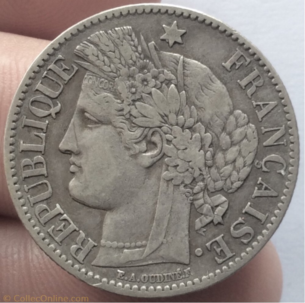 2 francs Cérès 1887 A Paris monnaie france moderne 2 francs ceres 1887 a paris
