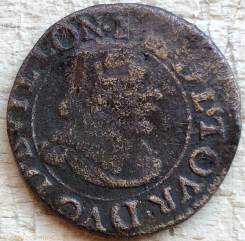 Double de Sedan Frédéric Maurice de la tour 1639 monnaie france feodale double de sedan frederic maurice de la tour 1639