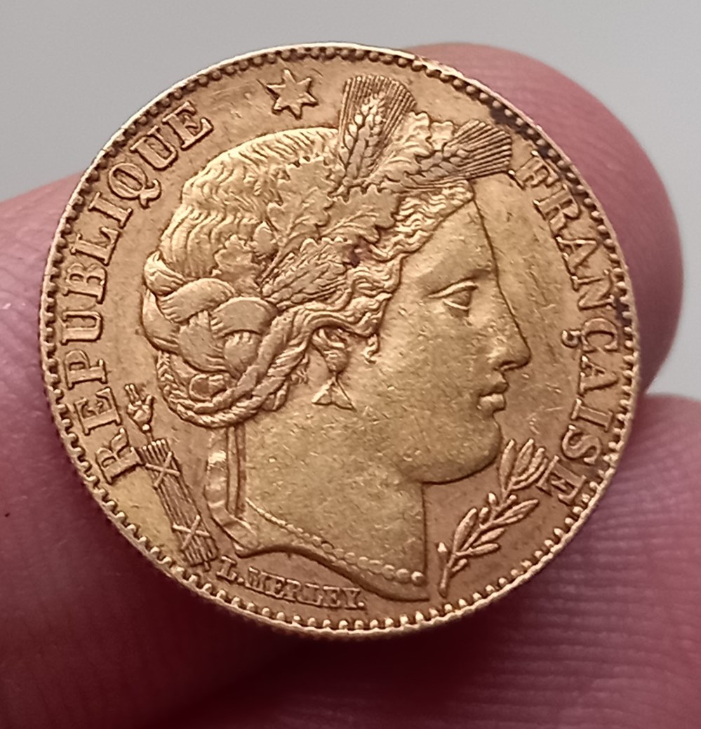 10 francs or Cérès 1896 A Paris monnaies monde france 10 francs or ceres 1896 a paris