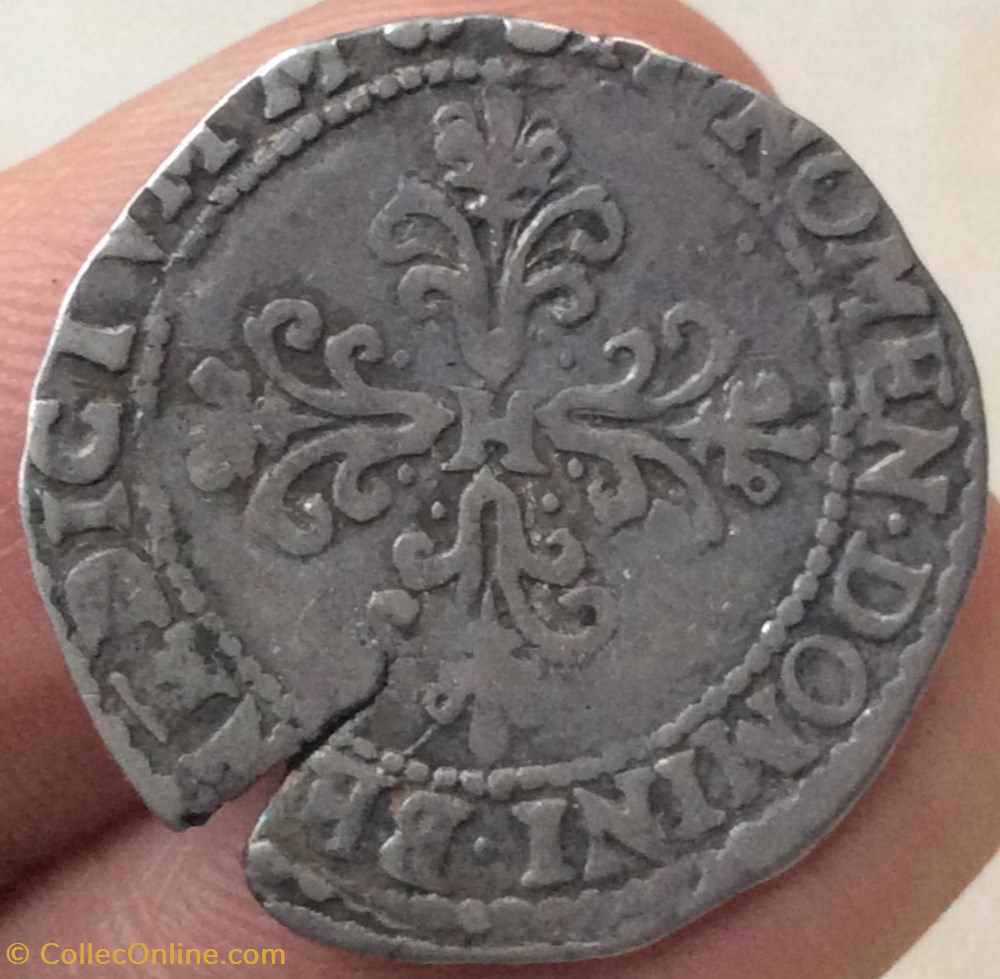 monnaies france royales quart de franc henri iii la ligue 1590 m toulouse