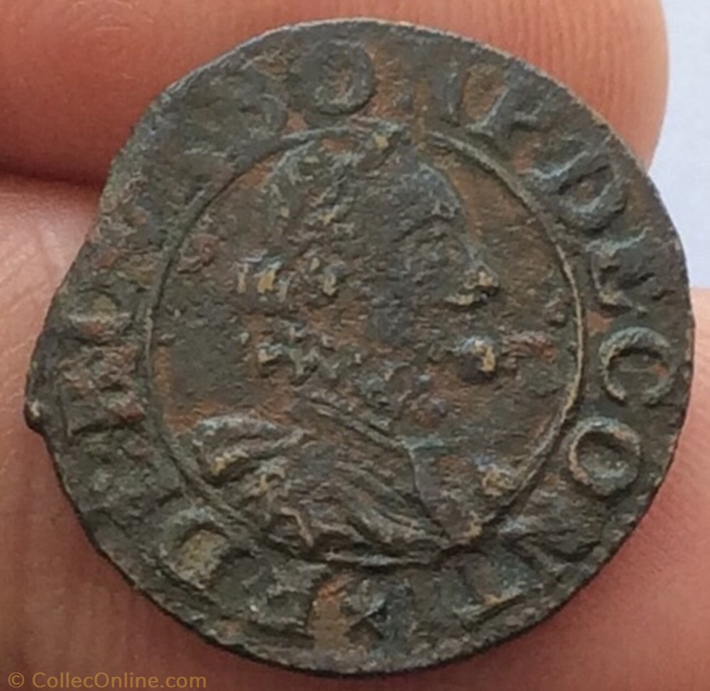 François de Bourbon conti double tournois type 14 monnaie france feodale francois de bourbon conti double tournois type 14