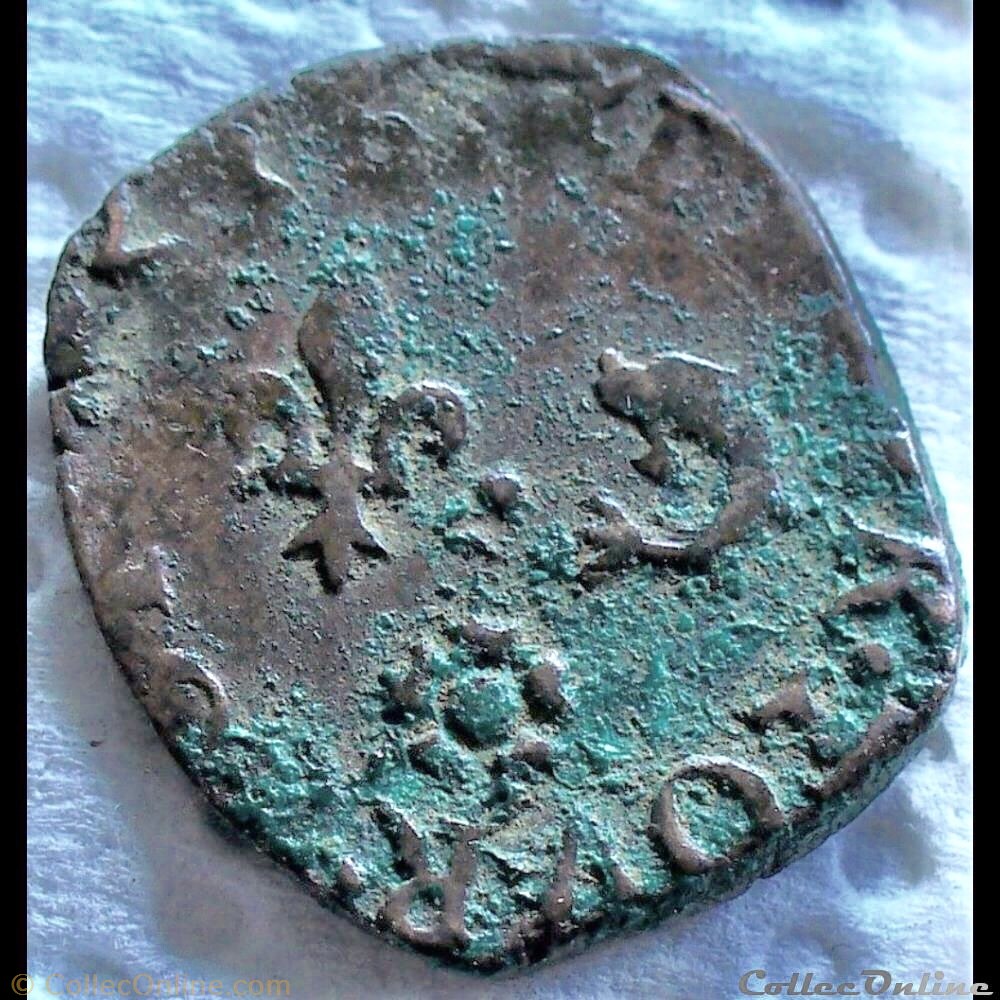 Denier tournois, type du Dauphiné Henri III 1586 Z Grenoble monnaie france royale denier tournois type du dauphine henri iii 1586 z grenoble