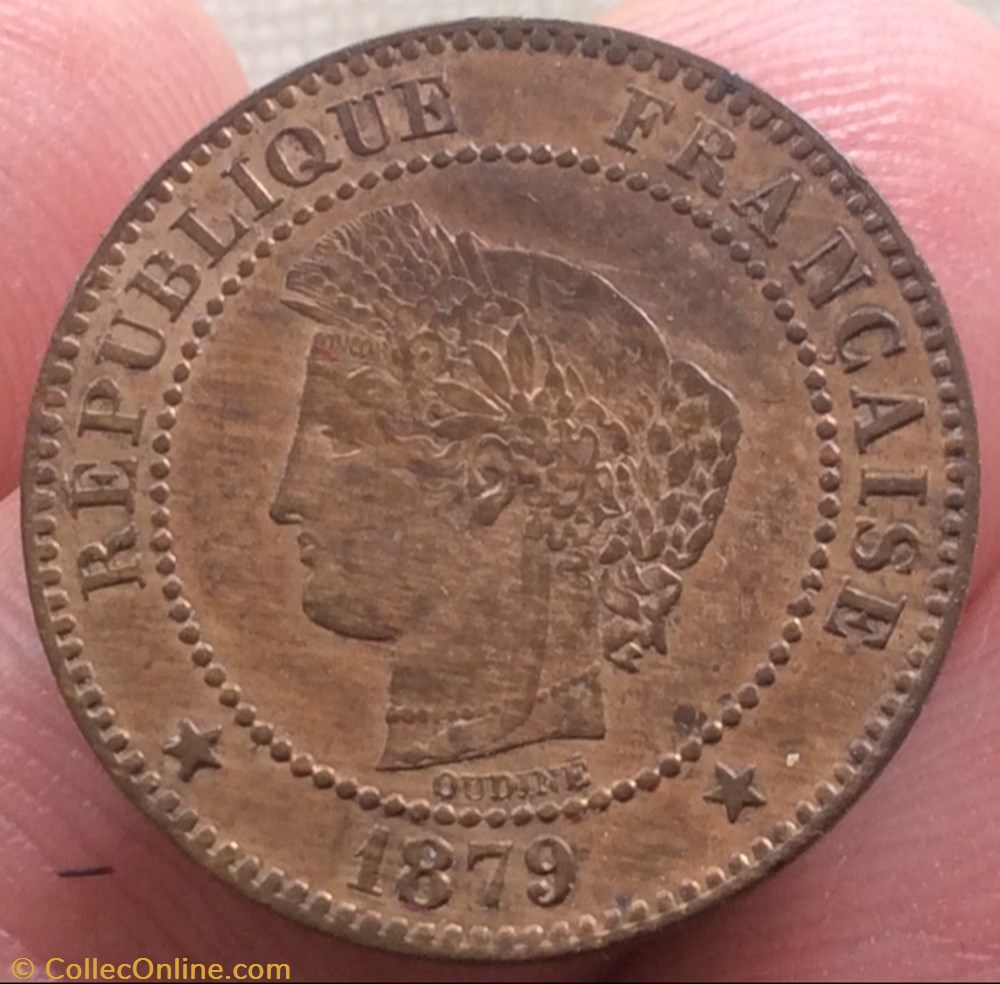 2 centimes Cérès 1879 A Paris monnaie france moderne 2 centimes ceres 1879 a paris