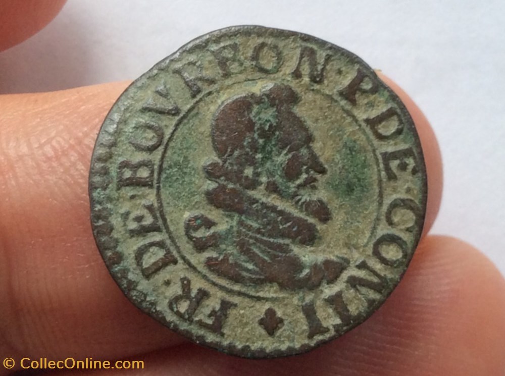 François de Bourbon conti double tournois type 5 monnaies europe medievale france feodales francois de bourbon conti double tournois type 5