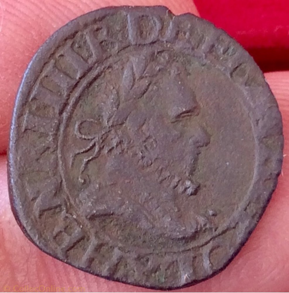 monnaie france royale double tournois henri iii 1589 x amiens