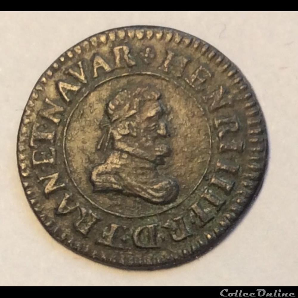 monnaie france royale denier tournois 1610 d lyon henri iiii cgkl 206