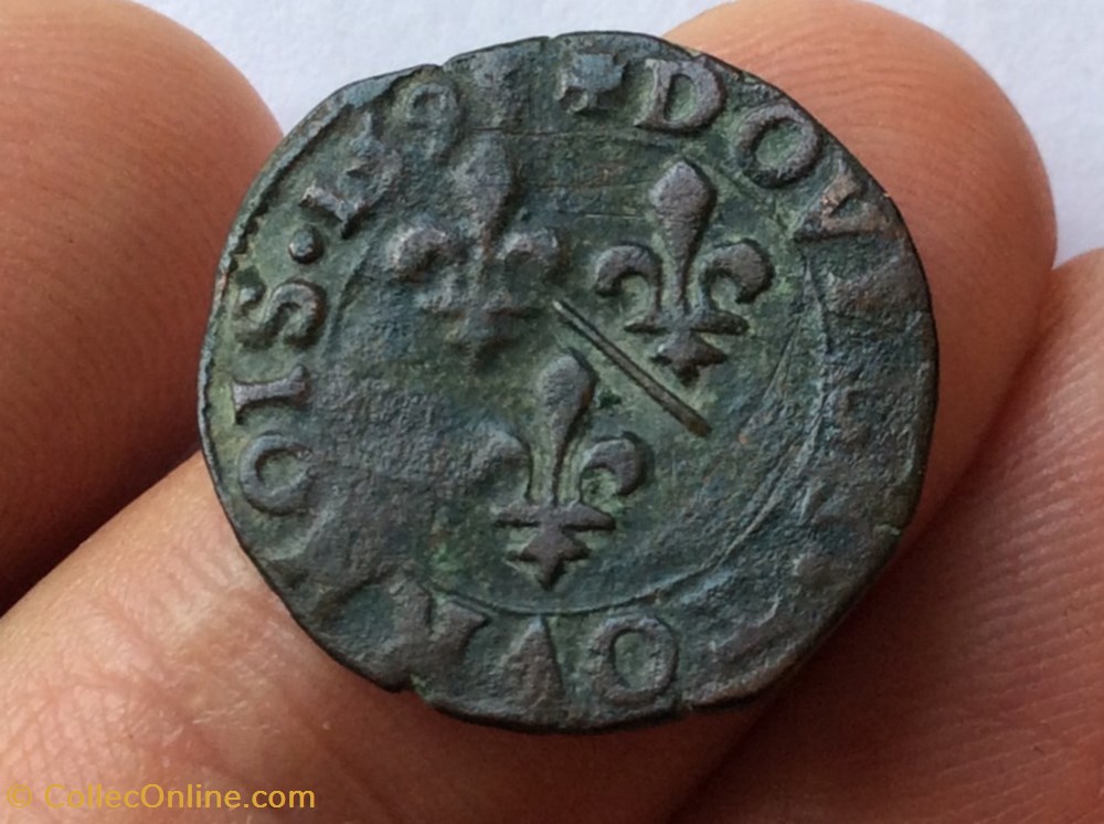 monnaies europe medievale a france feodales double tournois 1595 henri de bourbon montpensier