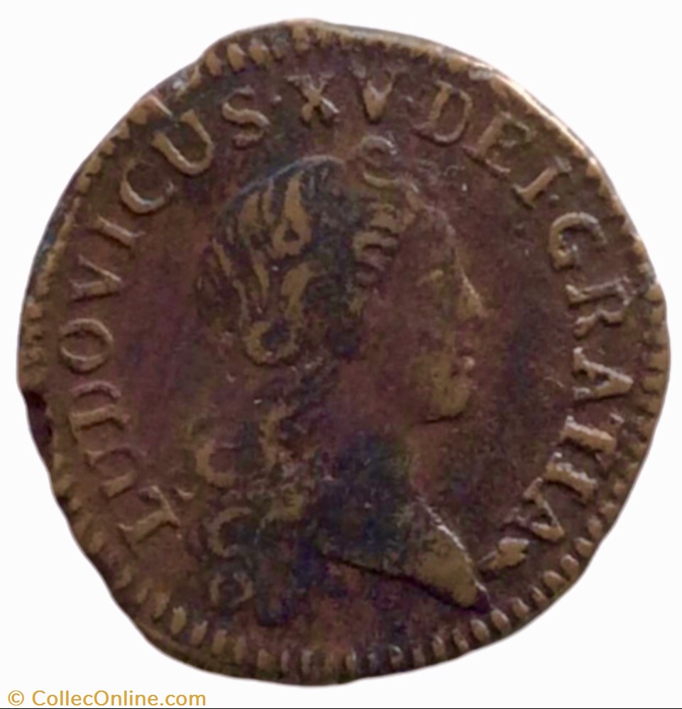 monnaie france royale liard au buste enfantin louis xv 1720 cc besancon