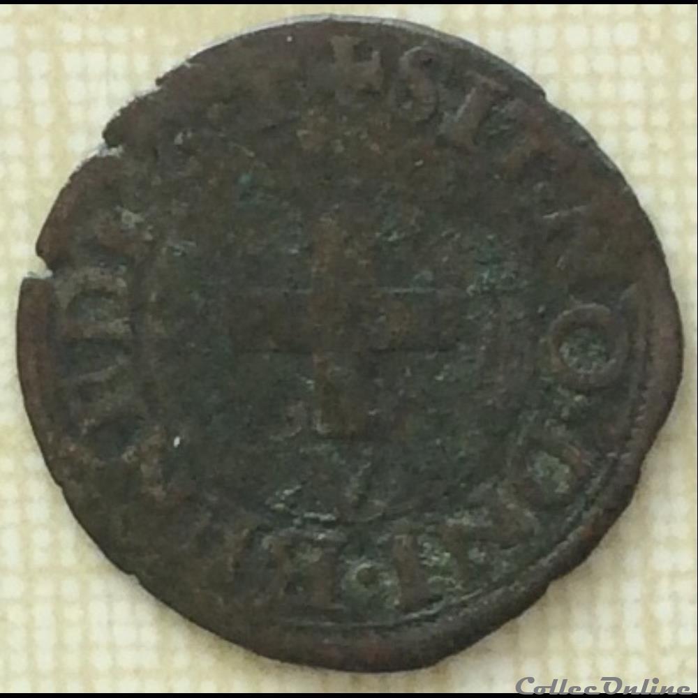 Liard à l’F et à la Croisette François I V Turin sd monnaie france royale liard a l f et a la croisette francois i v turin sd