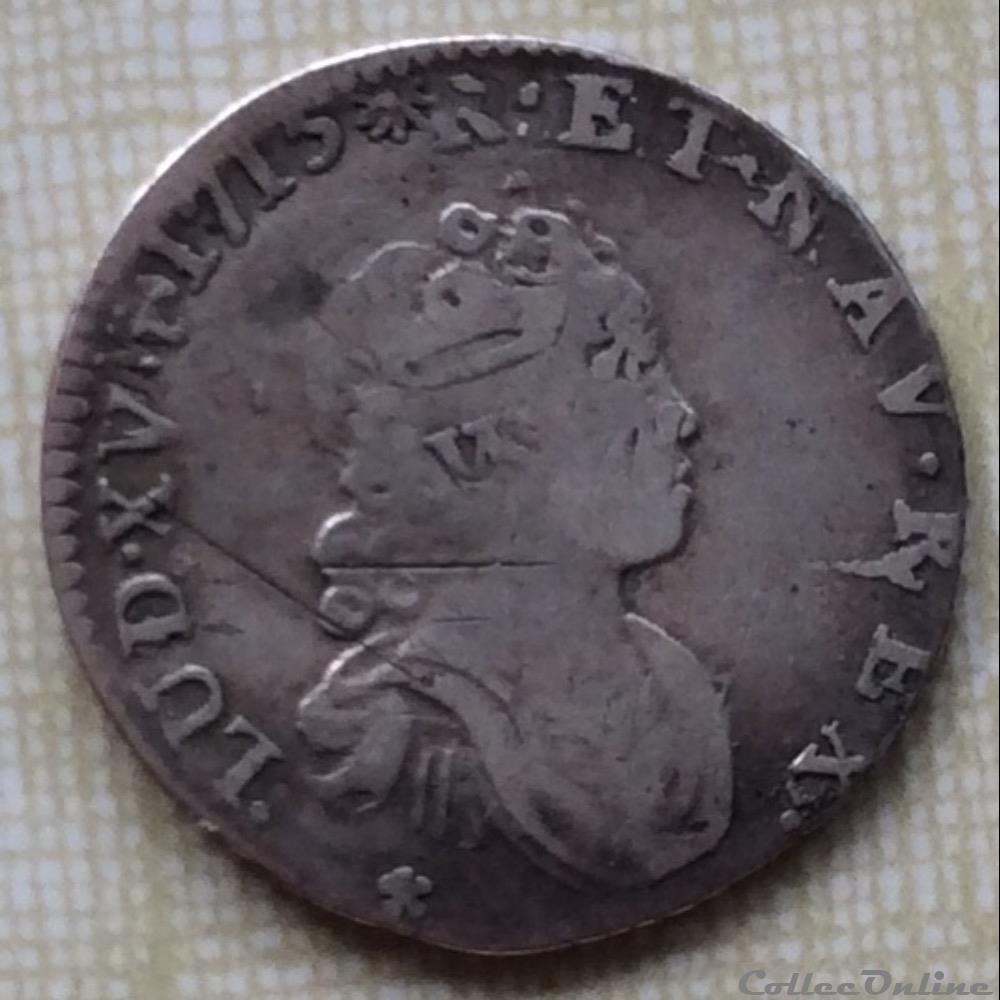 Dixième d’écu vertugadin Louis XV 1716 W Lille réformé sur 1/10e Louis XIV aux 3 couronnes 1715 W monnaies europe medievale france royales dixieme d ecu vertugadin louis xv 1716 w lille reforme sur 1 10e louis xiv aux 3 couronnes 1715 w